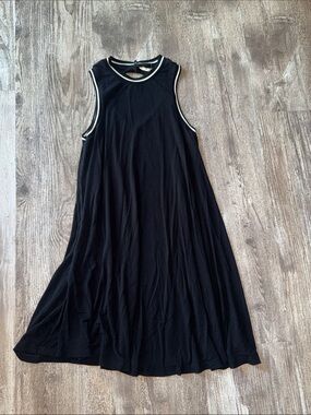 American Eagle Outfitters Black Maxi Dress with White Trim